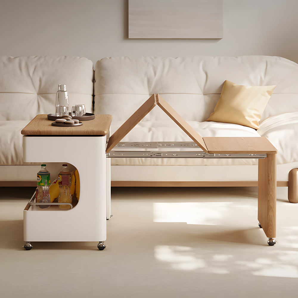 Modern Multi-Functional Coffee Table with Foldable Lift-Top Rotatable & Extendable Design