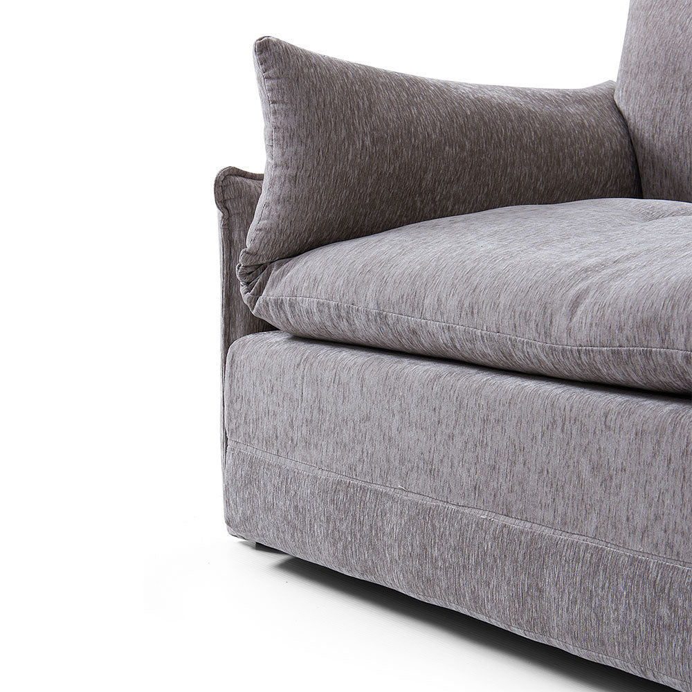 66'' Convertible Folding Sofa Chair One-Click Bed Soft Sponge Padding Modern Minimalist Style