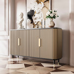 Load image into Gallery viewer, 62.4'' Modern Luxury Elegant Gray and Gold Sideboard with Shelves
