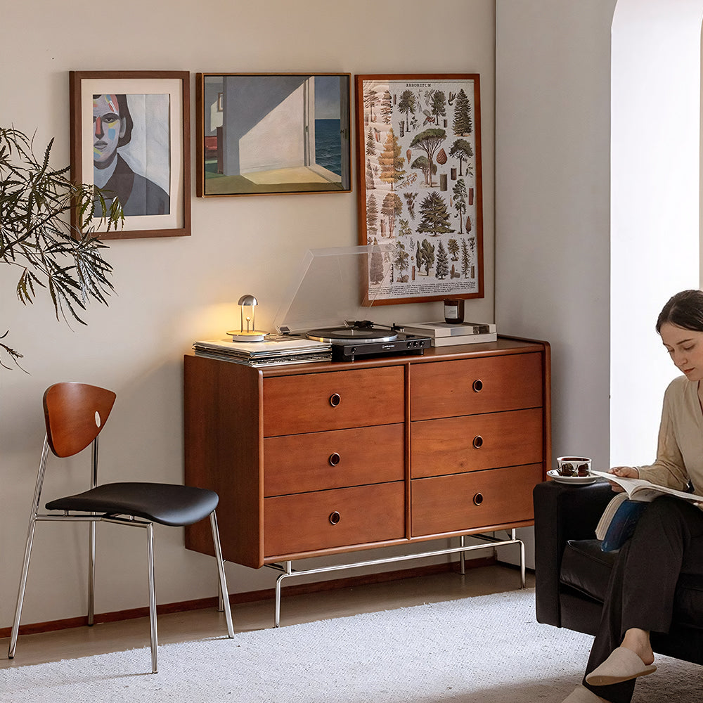 Modern Dining Chair with Stainless Steel Legs Faux Leather Upholstered Seat Ergonomic Wood Backrest for Dining Room