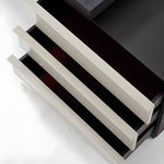 Load image into Gallery viewer, Gray Makeup Vanity Table with Mirror and Stool Storage Drawers
