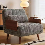 Load image into Gallery viewer, Modern Convertible Accent Chair Sofa Bed with Wood Armrests Lounge Sleeper
