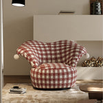 Load image into Gallery viewer, Curved Wingback Jester Style Swivel Chair with Soft Textile Upholstery
