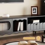 Load image into Gallery viewer, Walnut TV Stand Cabinet with Elegant Design and Spacious Storage Solutions
