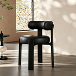Load image into Gallery viewer, Set of 2 Modern Sculptural Dining Chair Upholstered Seat Minimalist Accent Chair with Metal Frame

