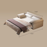 Load image into Gallery viewer, 70.9&quot; Beige Sleeper Sofa with 3.9&quot; Thick Spring Mattress Modern Space-saving Design
