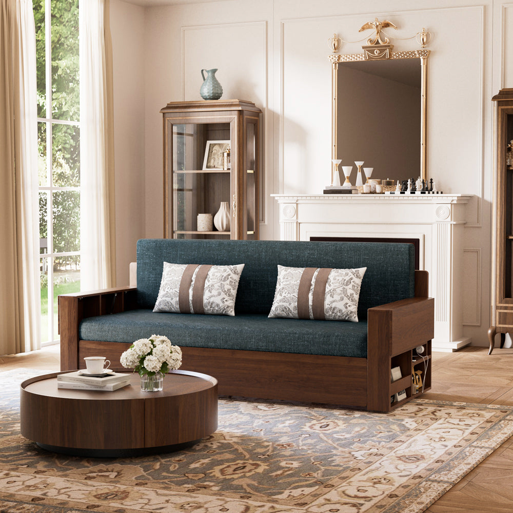 Modern Storage Sofa Bed with Lift-up Function Space-saving Design Elegant and Practical