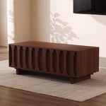 Load image into Gallery viewer, 70.8'' Japanese-Style Wood TV Stand with Carved Sliding Doors Minimalist Low Media Console
