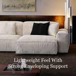 Load image into Gallery viewer, Modern Oversized Sectional Sofa with Deep Seat Chaise and Textured Upholstery
