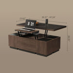 Load image into Gallery viewer, Modern Lift-Top Multifunctional Coffee Table with Storage &amp; Dining Function
