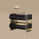 Load image into Gallery viewer, Modern Smart Nightstand Bedside Table with Ambient Lighting and Wireless Charging
