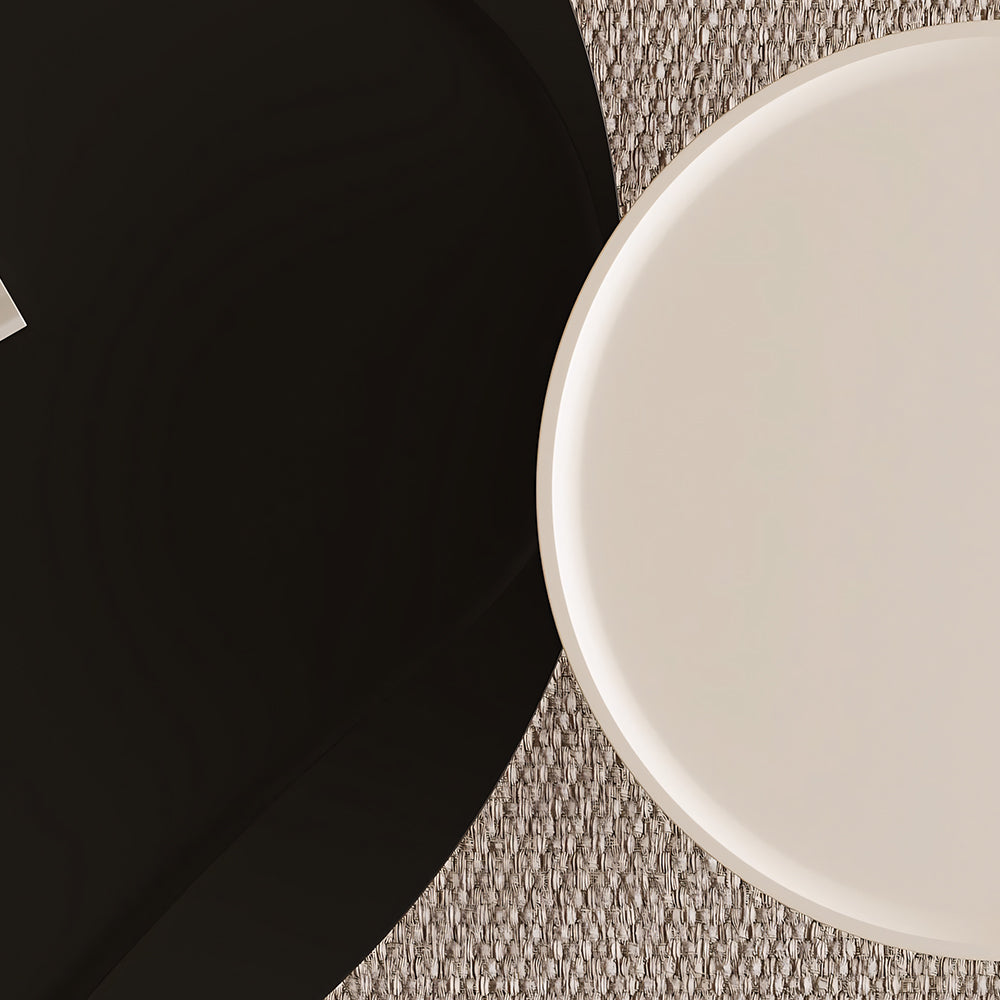 Modern Geometric Round Coffee Table Set Sculptural Accent Tables for Contemporary Living Rooms