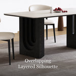 Load image into Gallery viewer, Modern Rectangular Dining Table with White Sintered Stone Top
