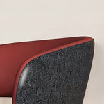 Load image into Gallery viewer, Set of 2 Modern Artistic Dining Chair Upholstered Seat Sculptural Textured Backrest Metal Frame Accent Chair
