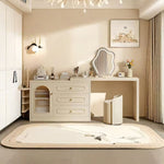Load image into Gallery viewer, Modern Cream Vanity Desk with Storage Drawers
