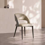Load image into Gallery viewer, Matte Black Carbon Steel Leg Two Tone Faux Leather Dining Side Chair 1 Piece
