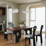 Load image into Gallery viewer, Modern Oval Dining Table with Unique Black and Clear Acrylic Legs
