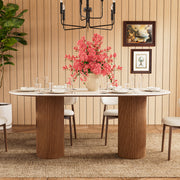62.9''/70.8''Modern Oval Dining Table Timeless Elegance Meets Lasting Craftsmanship