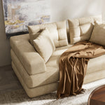 Load image into Gallery viewer, 70&#39;&#39;-78&#39;&#39;Convertible Sofa Bed Tufted Cushion Armrest Foldable Design in Grey Fabric Upholstery
