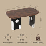 Load image into Gallery viewer, Modern Oval Dining Table with Unique Black and Clear Acrylic Legs
