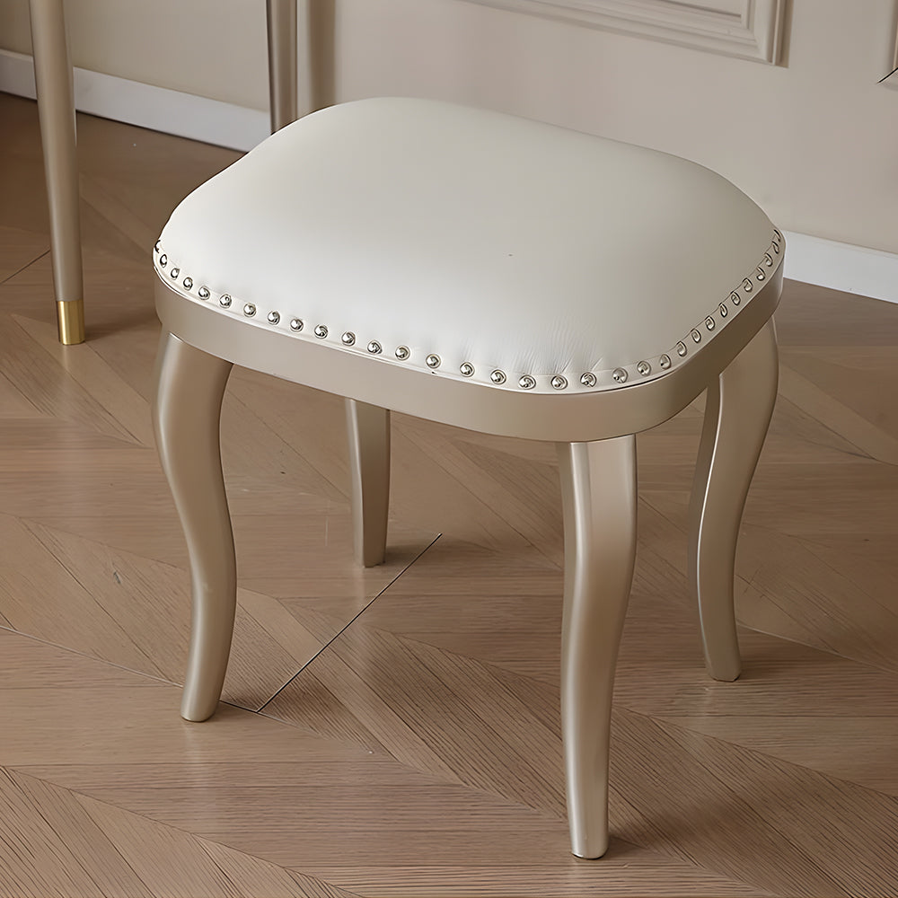 45.6'' Modern Luxury Vanity Desk Shell Inlay Finish Makeup Table with Mirror and Drawers