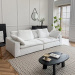 Load image into Gallery viewer, 78&#39;&#39;-110&#39;&#39;Modular White Feather Filled Sofa Extra Deep Seat Pillow Armrest Contemporary Lounge Design
