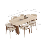 Load image into Gallery viewer, Dining Table with Ceramic Stone Top Wooden Base Modern Elegant Design for Dining Room
