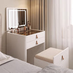 Load image into Gallery viewer, Functional Makeup Vanity Built-in Mirror Organized Storage Drawers Rolling Stool
