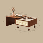 Load image into Gallery viewer, Modern Extendable Coffee Table with Sliding Top Walnut Wood Finish
