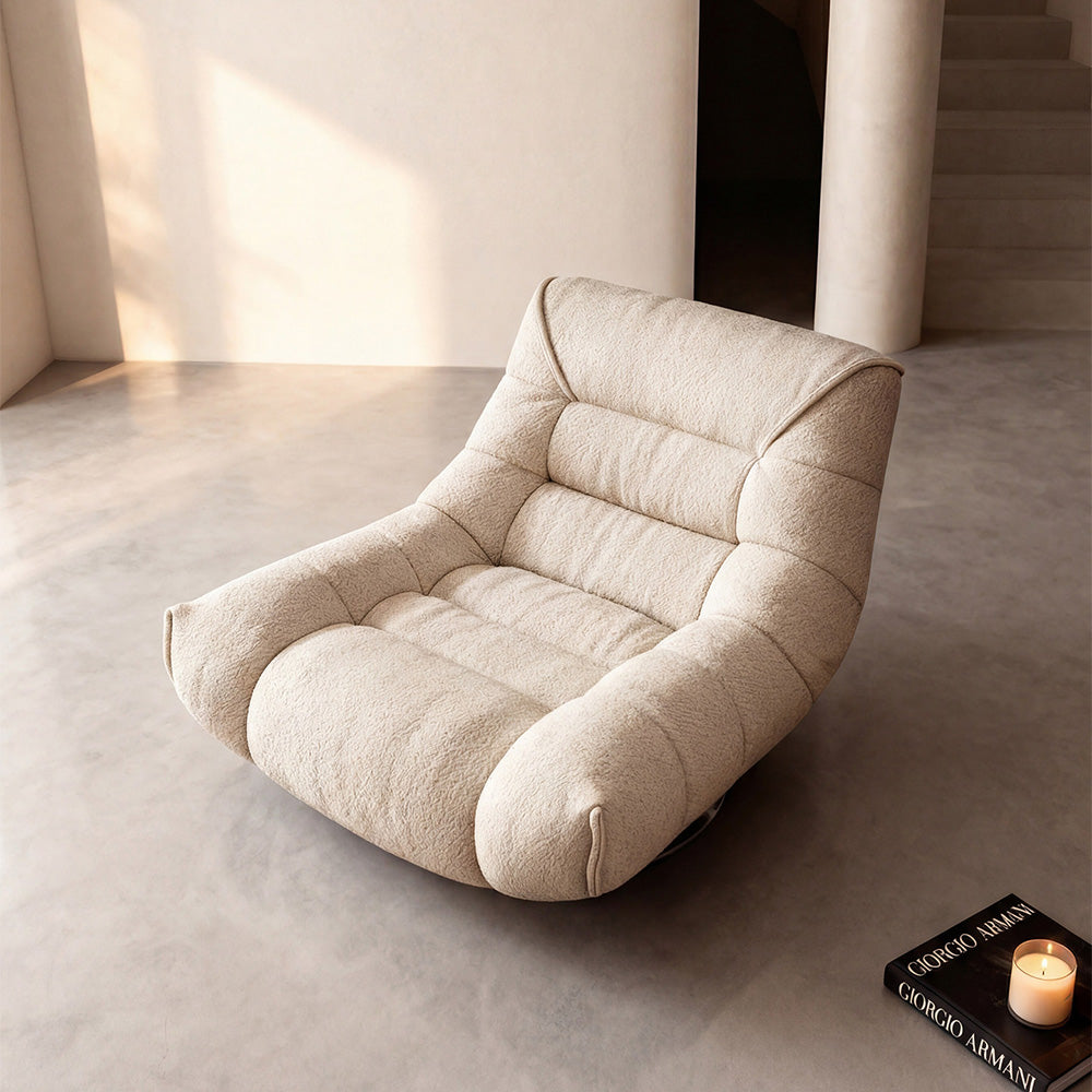 Modern Swivel Lounge Chair with Plush Upholstery Oversized Accent Chair