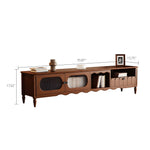 Load image into Gallery viewer, Walnut TV Stand Cabinet with Elegant Design and Spacious Storage Solutions
