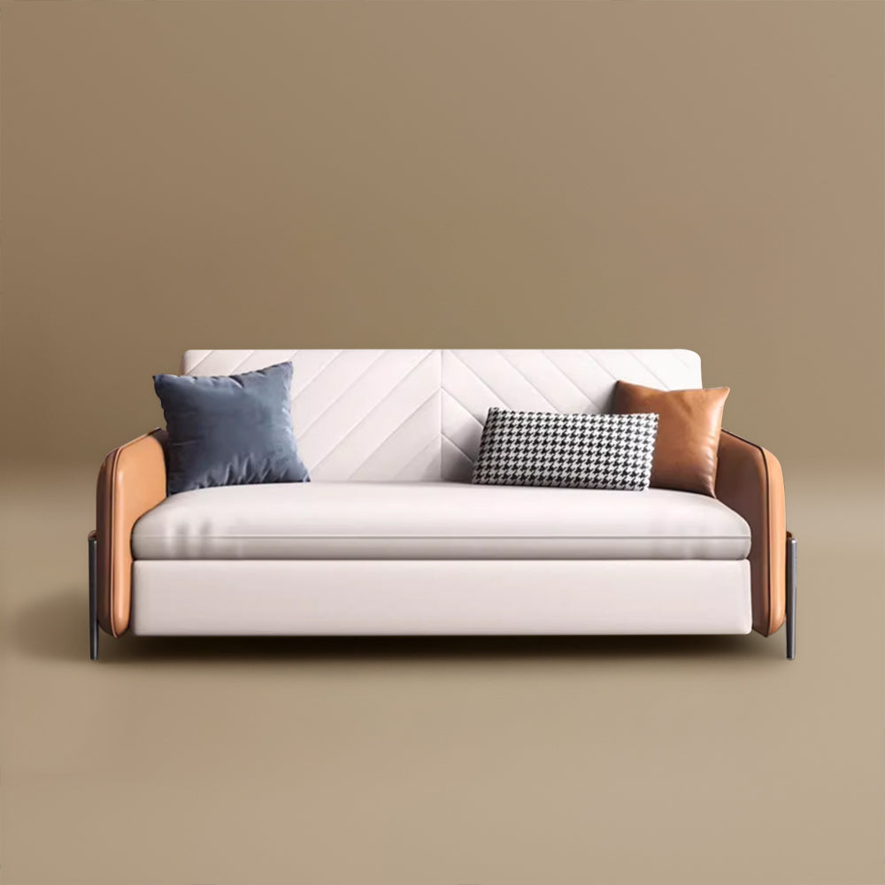 66.9"Convertible Sofa Bed Modern Minimalist Style with Side Pockets