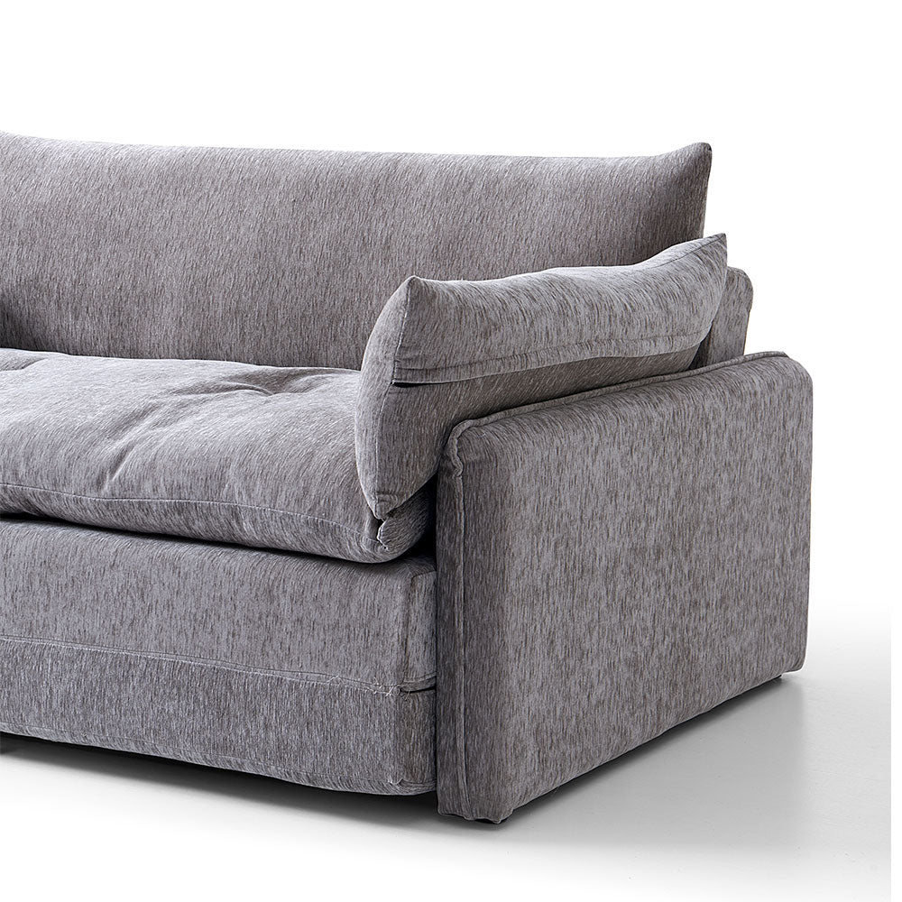 66'' Convertible Folding Sofa Chair One-Click Bed Soft Sponge Padding Modern Minimalist Style