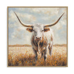 Load image into Gallery viewer, Handmade Rustic Wall Art – Realistic Longhorn Bull Painting for Farmhouse Decor
