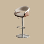 Load image into Gallery viewer, Modern Adjustable Swivel Bar Stool PU Leather Upholstered Counter Height Bar Chair with Stainless Steel Base 1 Piece
