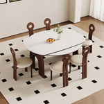 Load image into Gallery viewer, 50.7&quot; Versatile Extendable Dining Table Round to Oval Conversion
