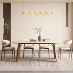 Load image into Gallery viewer, Dining Table with Ceramic Stone Top Wooden Base Modern Elegant Design for Dining Room

