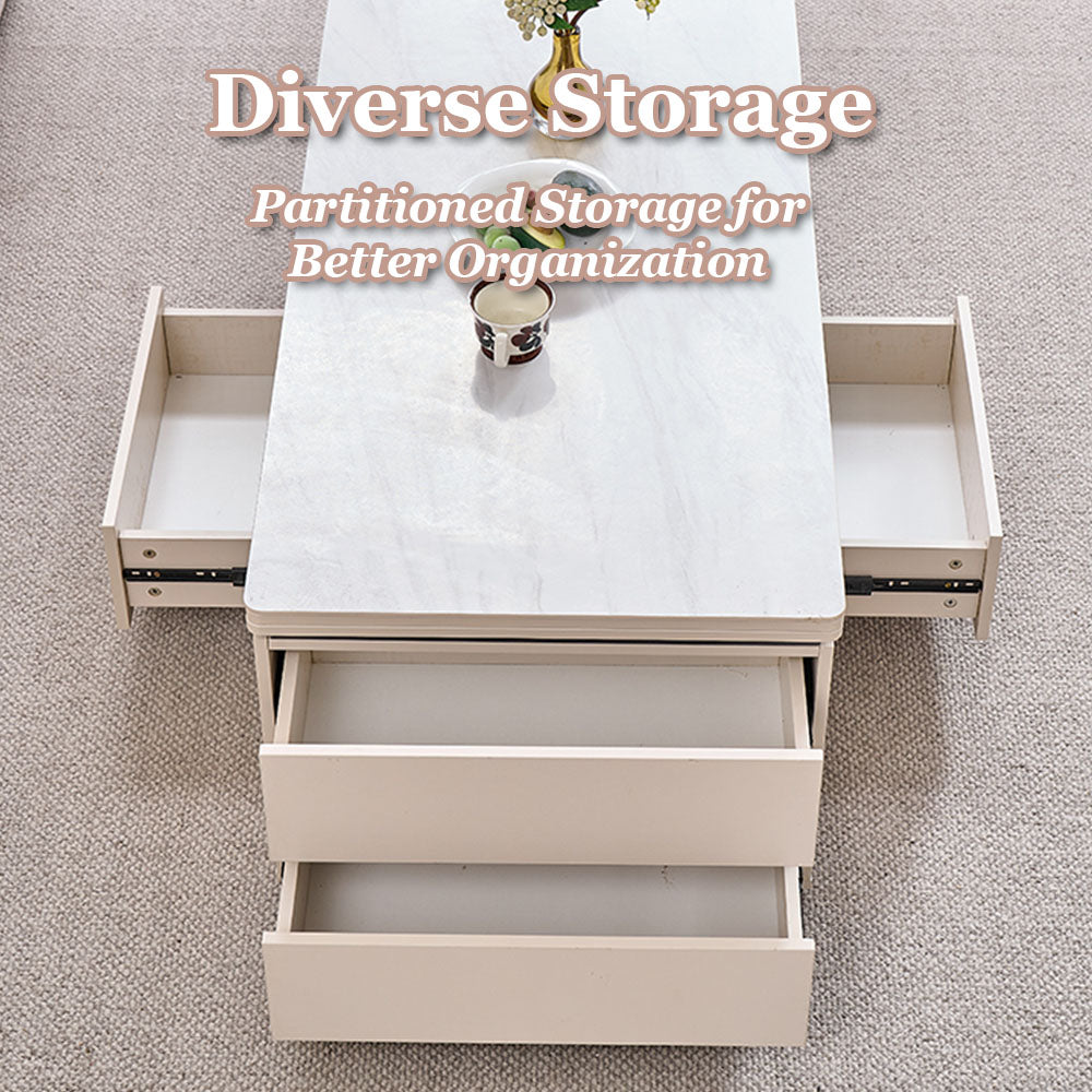 Multifunctional Lift-Top Coffee Table 2-in-1 Dining and Work Desk for Small Spaces