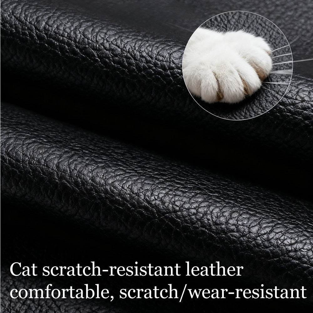 Luxury Smart Nightstand Bedside Table with Scratch-Resistant Leather & LED Lighting