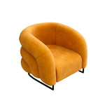 Load image into Gallery viewer, Accent Armchair Modern Faux Leather Upholstery Cloud-Inspired Cushion Design Sturdy Metal Base
