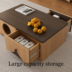 Load image into Gallery viewer, Modern Wooden Pet Friendly Storage Cabinet Coffee Table and TV Stand Set with Multi Functional Design
