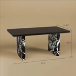 Load image into Gallery viewer, Modern Black Dining × Gray &amp; Gold Sideboard Minimalist Luxury Dining Room Bundle
