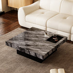 Load image into Gallery viewer, 35.1″ Square Coffee Table with Built-in Tray Modern Luxury Design Durable and Easy to Clean for Living Room
