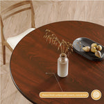 Load image into Gallery viewer, 46.8&#39;&#39; Walnut Finish Round Dining Table with Curved Base Modern Minimalist Style
