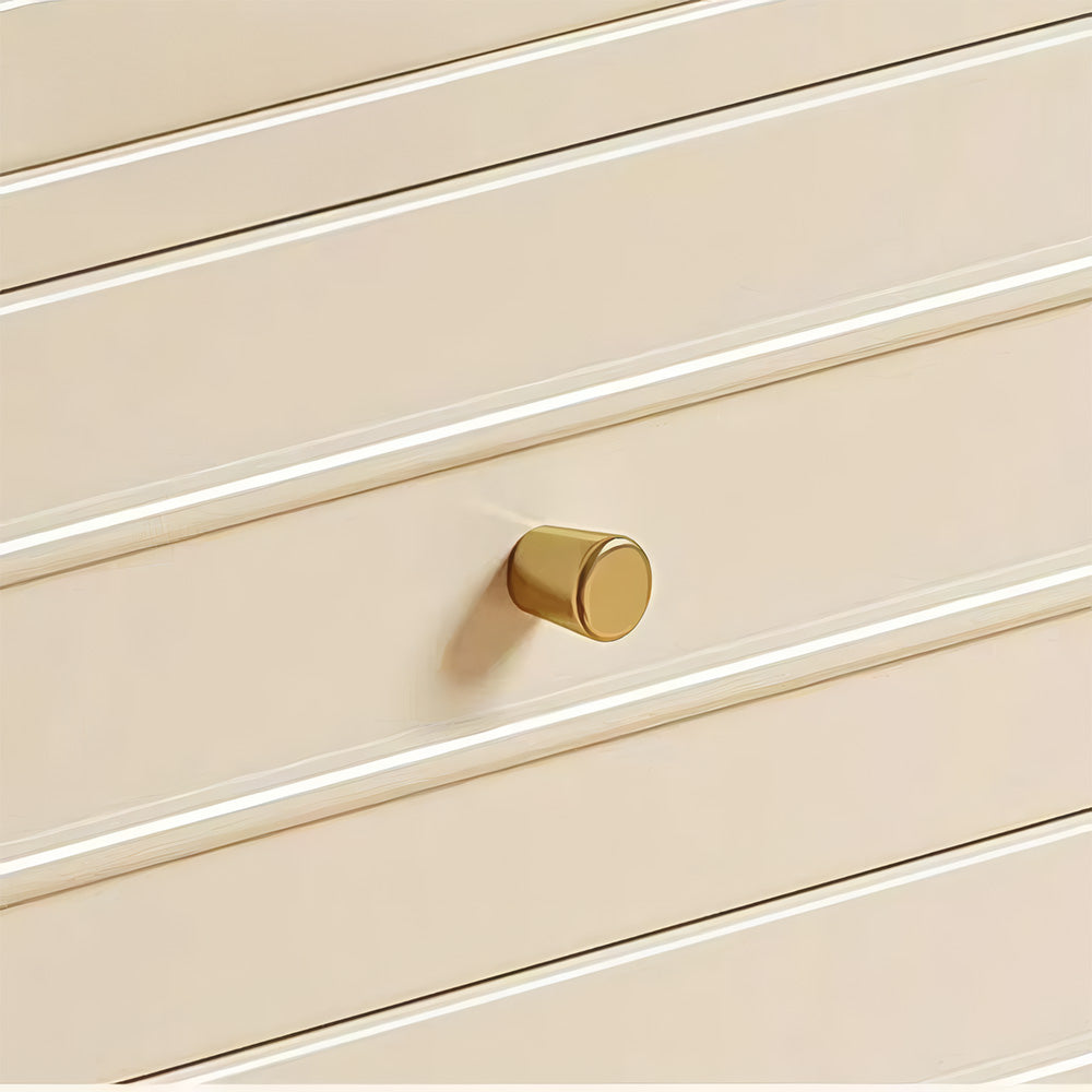 Modern Cream Vanity Desk with Storage Drawers