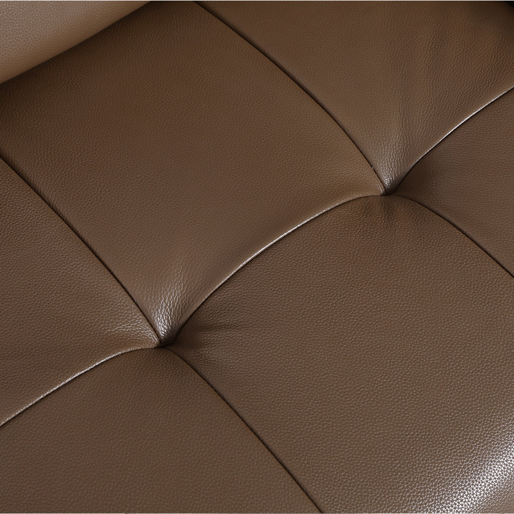 Modern Power Reclining Leather Sofa Individual Seat Control Remote Adjustable Straight Lounge Couch