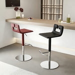 Load image into Gallery viewer, Modern Adjustable Swivel Bar Stool with Cutout Backrest 1 Piece
