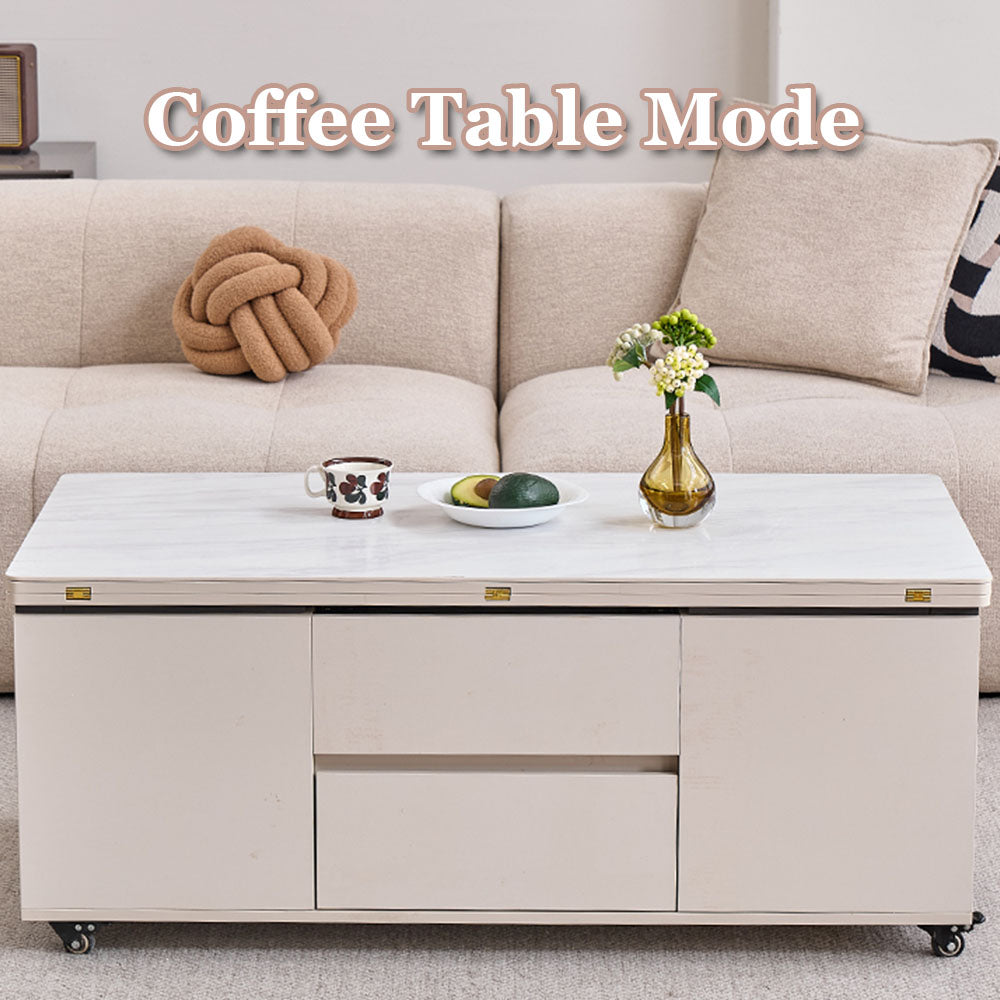 Multifunctional Lift-Top Coffee Table 2-in-1 Dining and Work Desk for Small Spaces