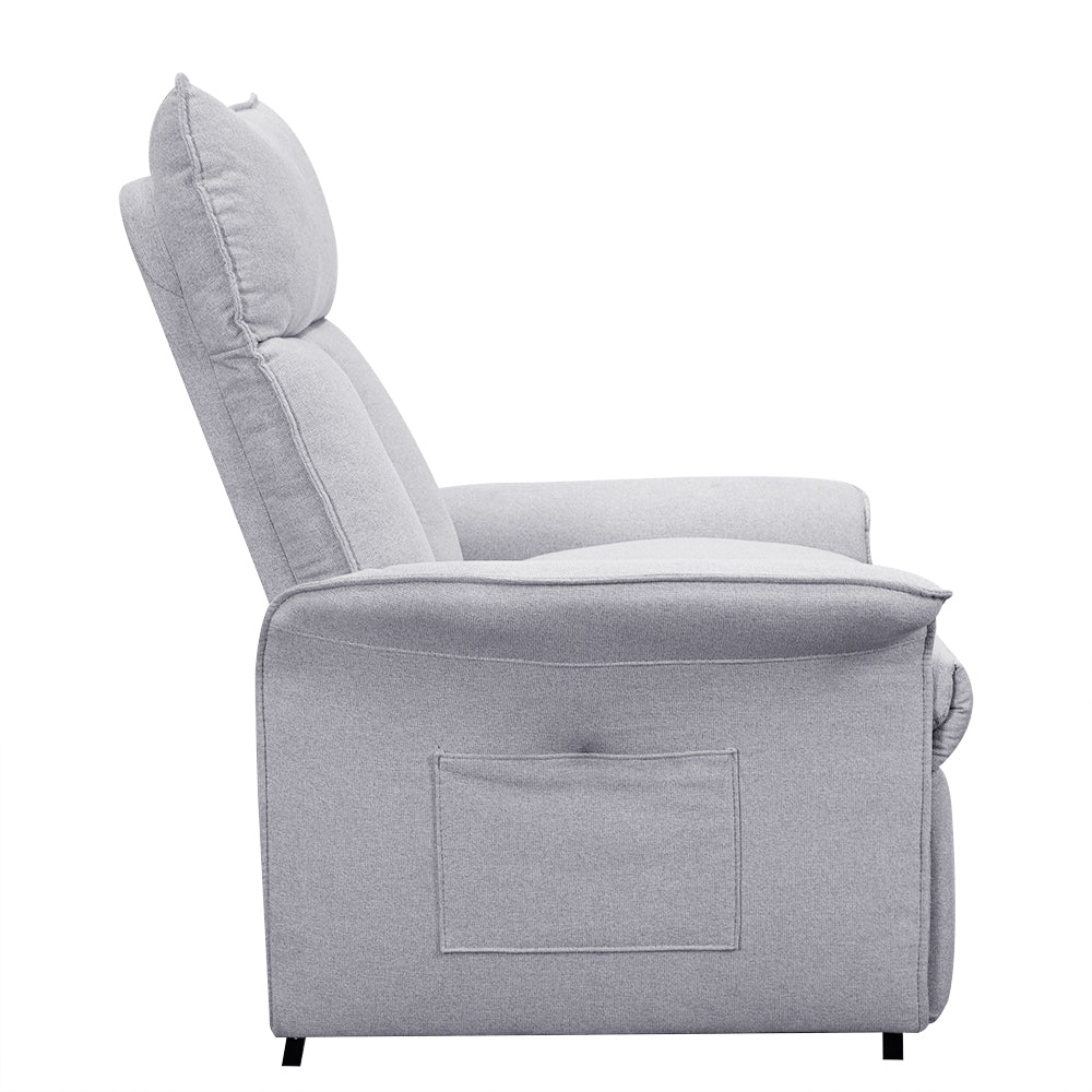 32.37''Power Recliner Fabric Chair with Remote Control, Adjustable Backrest & Footrest, Side Storage Pocket