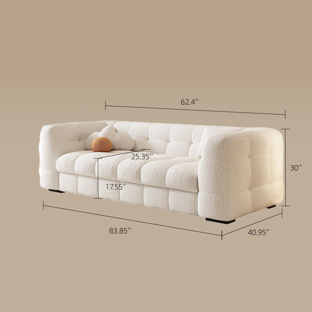 83.8" Elegant Convertible Sofa Bed Chic Design with 3.9" Thick Mattress Space-saving Sleeper Sofa